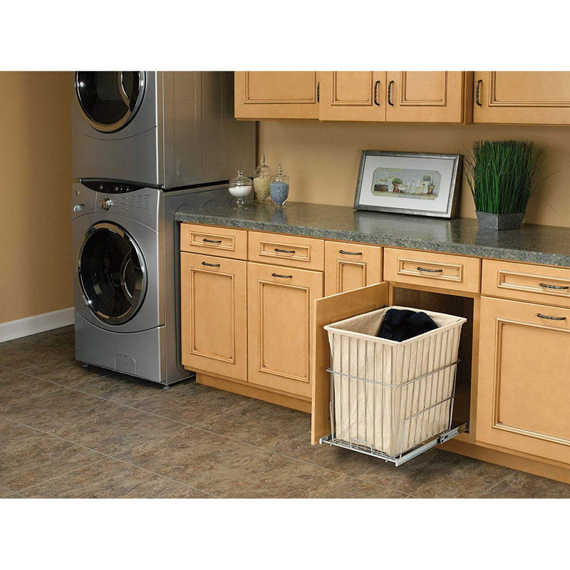 Pullout Wire Clothes Hamper with Liner