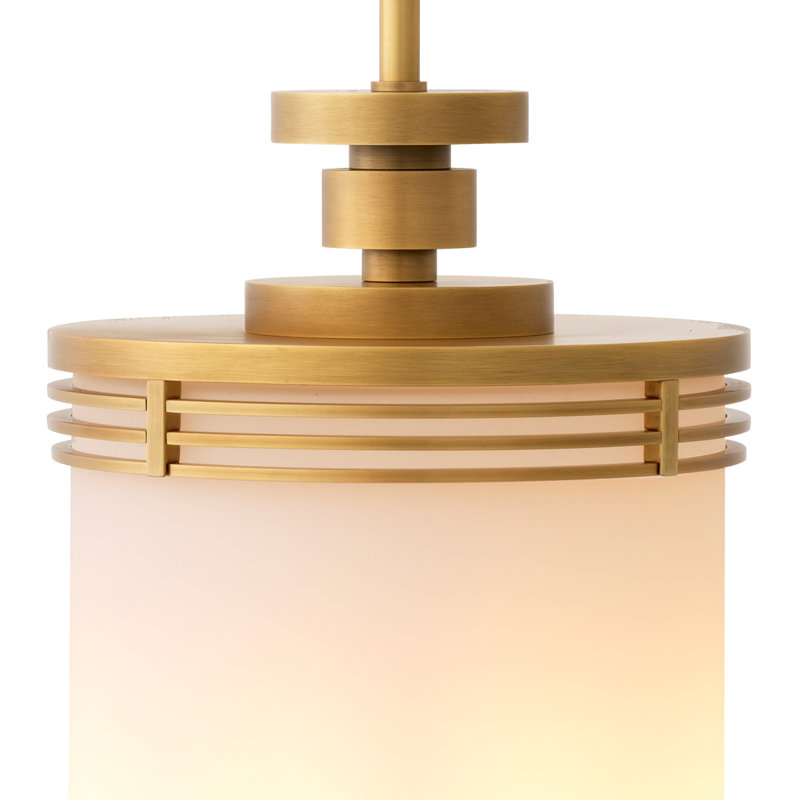 Luminaire suspendu cylindrique à 1 lumière Fayence