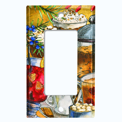 Assiette murale à bascule café et café en forme de dessert