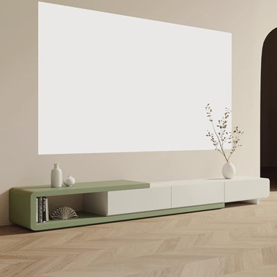 Modern simple retractable solid wood TV cabinet