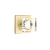 Passage Modern Square Crystal Knob with Square Rose