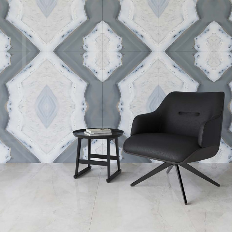 24" x 48" Porcelain Marble Look Tile