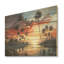 Palmiers palmiers Serenity Sunset - palmiers et palmiers, art sur bois de pin naturel-457052421