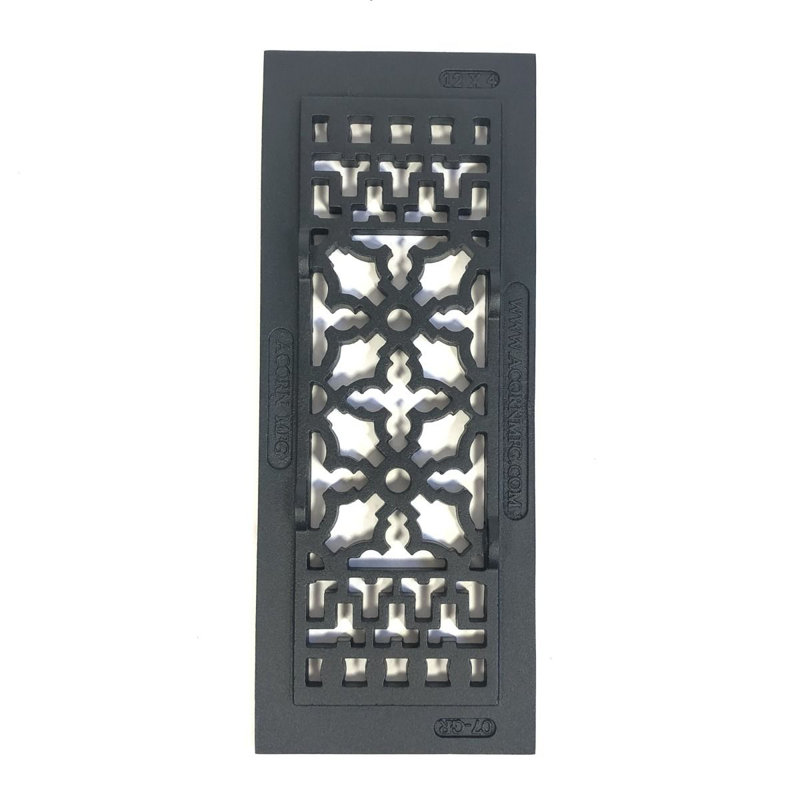 Grille 12 po x 4 po, Ouverture dans le plancher (sans trous ni vis)