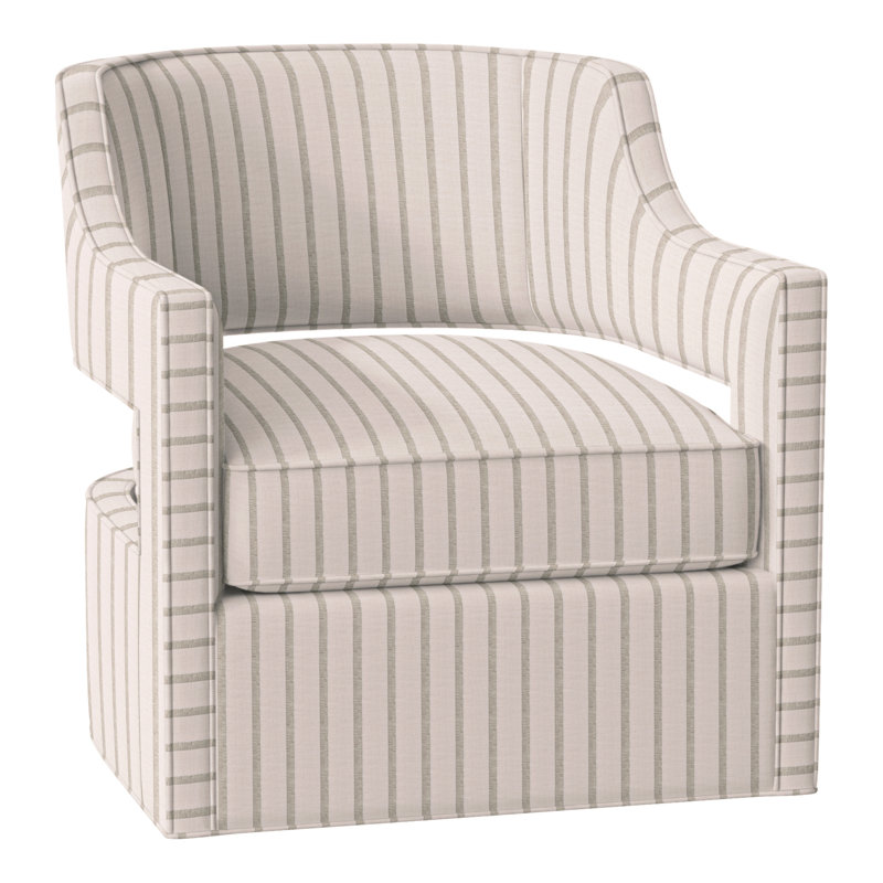 Phoebe Upholstered Swivel Armchair, Perigold Mixi Wren