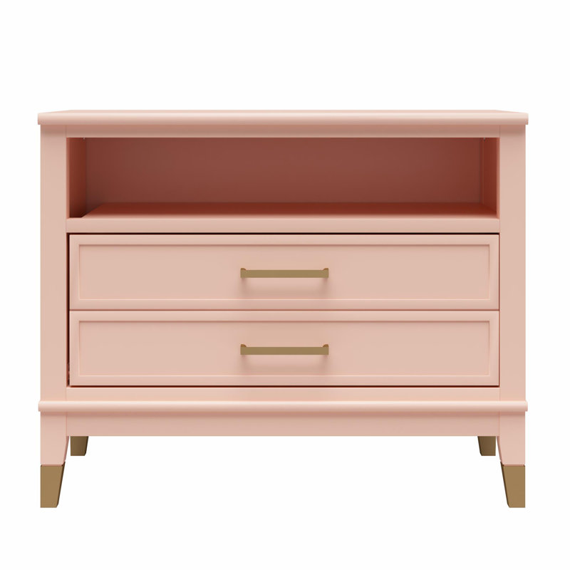 Wespi 1 Drawer Bedside Table, Pink