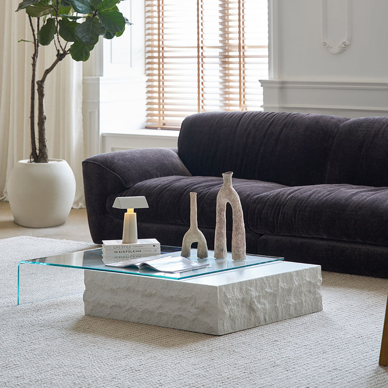 Table basse simple de style rétro extensible