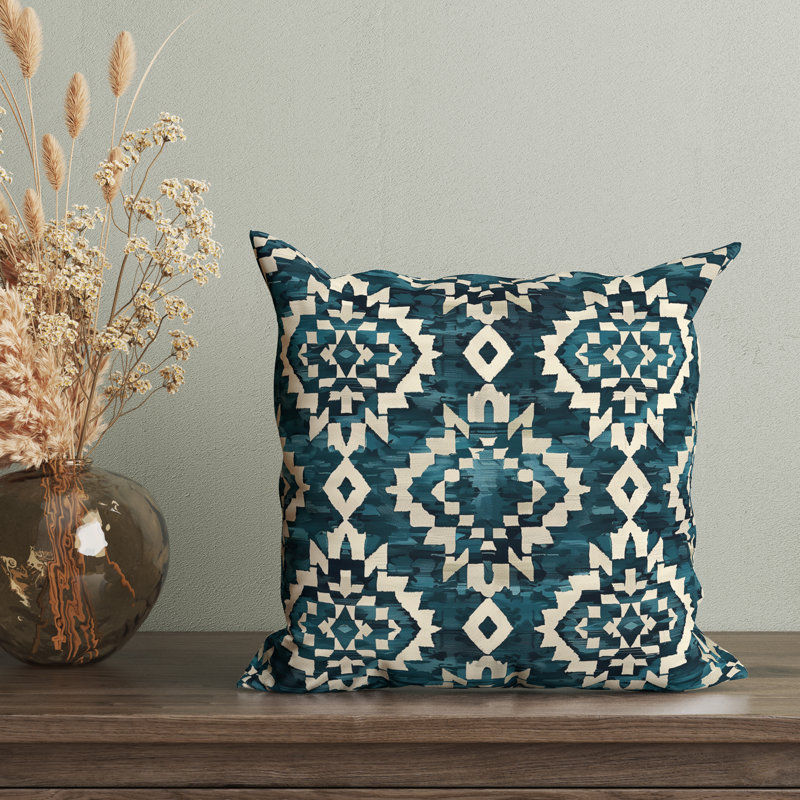 Eastern Elegance Geometric Reversible Pillow Cover, 20"H x 20"W