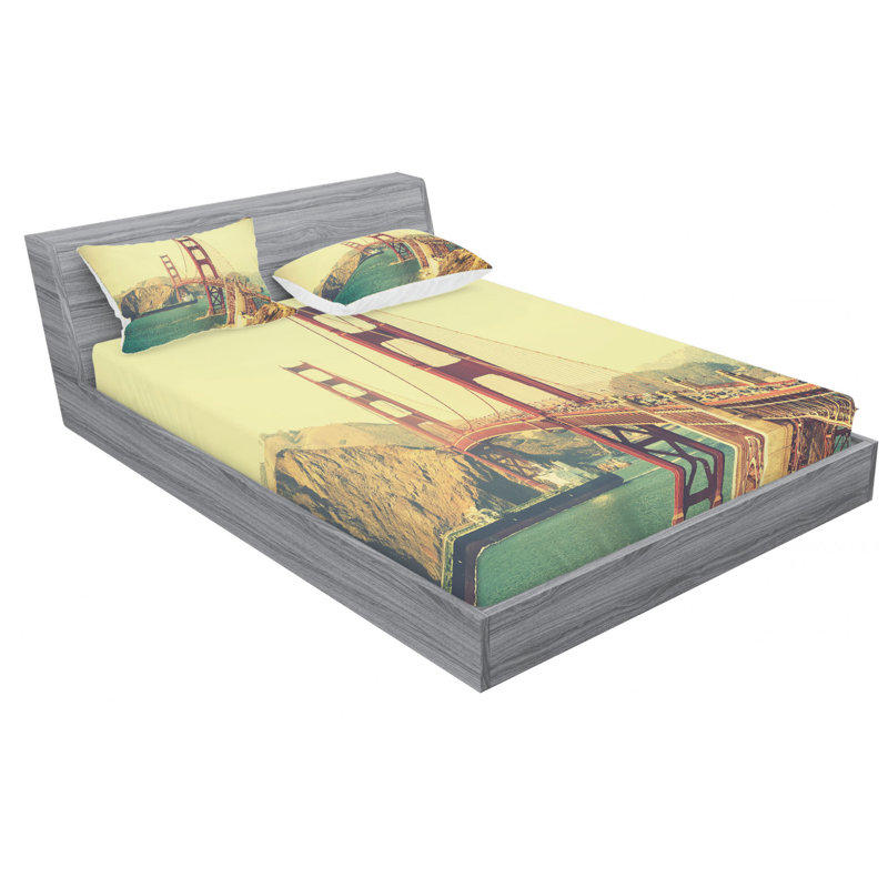 Microfiber Sheet Set, Queen Sheet Set with Fitted Sheet