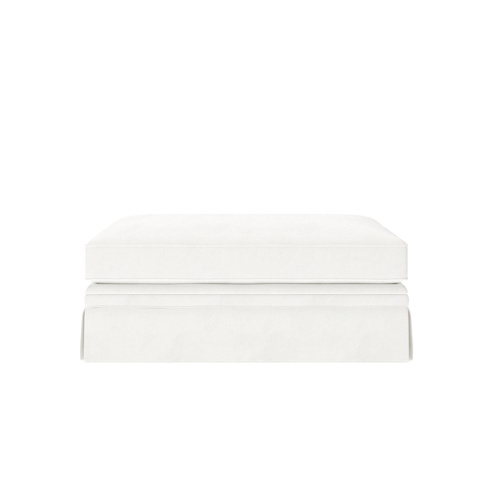Shelby 47" Ottoman, Classic Bleach White Twill