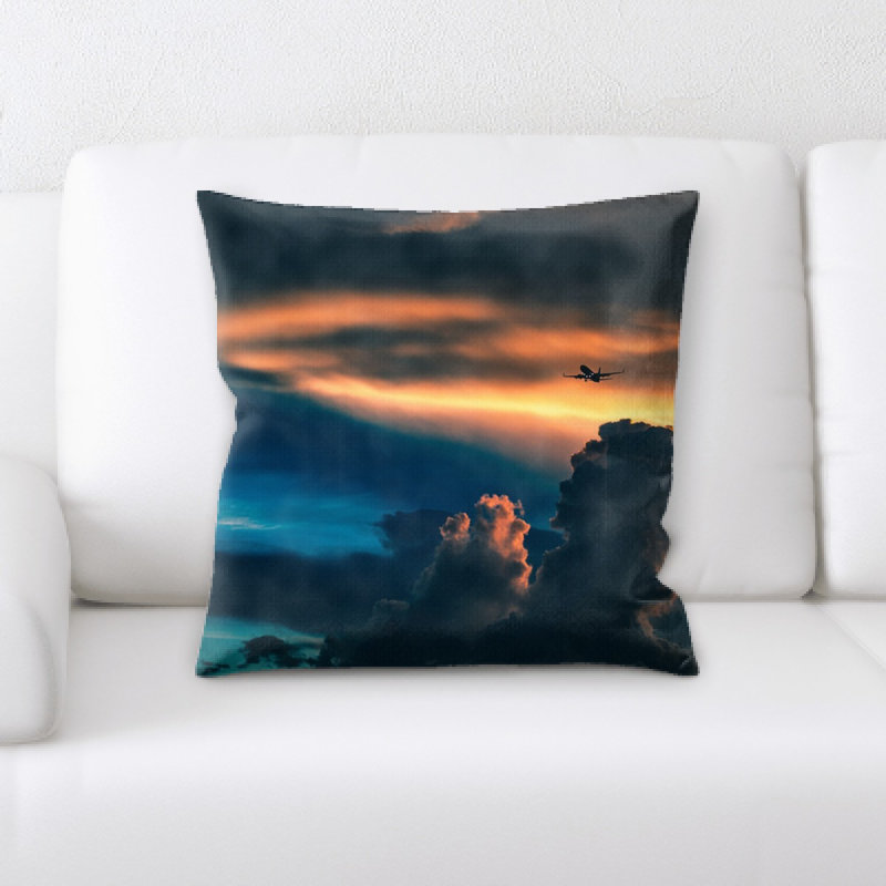 Coussin en nuage coucher de soleil