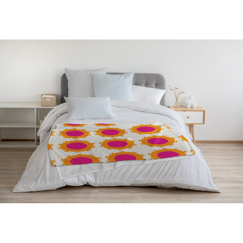 Couverture polaire Pan Bubbles, L 60 po x L 80 po, Orchidée