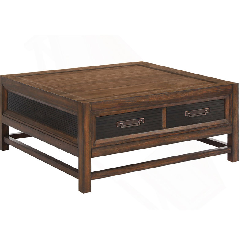 Bridgevine Home Branson 2-drawer Coffee Table, No Assembly Required, Two-Tone Finish