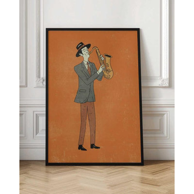 Reproduction d'art rétro de saxophone de jazz - blues rétro des années 1940