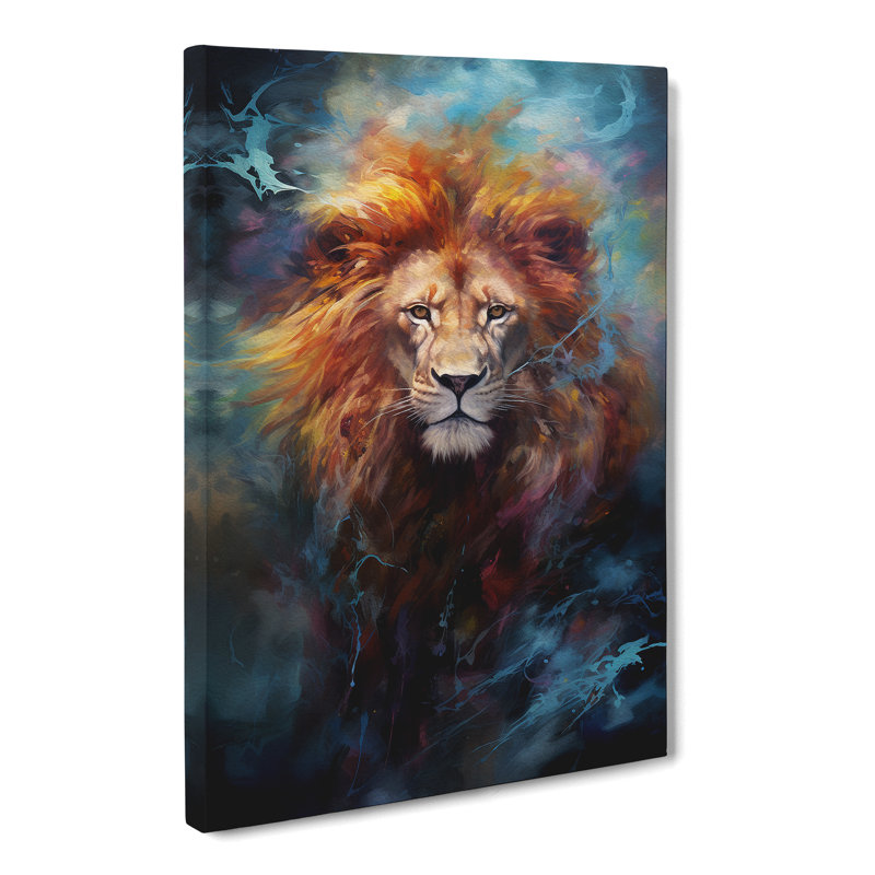 Leo Zodiac Gestural No.2 - Wrapped Canvas Print, 60cm H x 40cm W x 3cm D