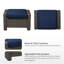 Fauteuil de patio pivotant avec repose-pieds Keaisha-612598833