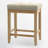 24" Hand-Brushed Wood Backless Counter Height Bar Stools Mid-Century Farmhouse Short Stools-5682541-11141324