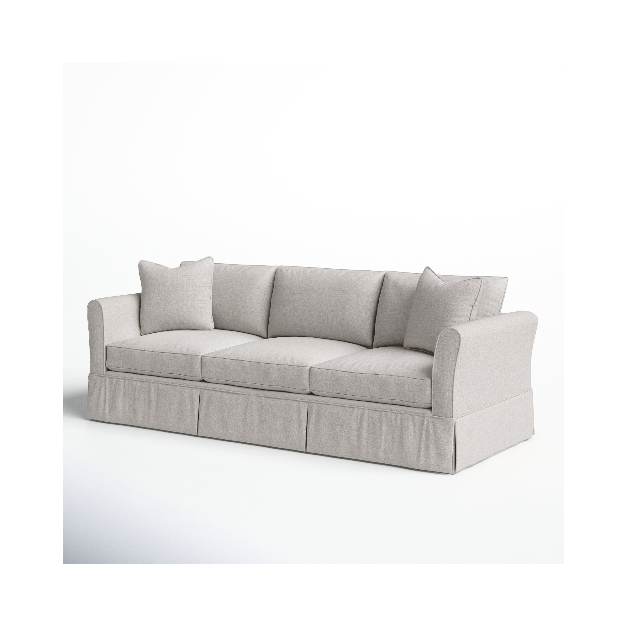 Shelby 82'' Upholstered Sofa, Drusky Ivory Sustain® Basketweave