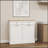Versatile And Stylish Kitchen Trash Cabinet With Multiple Compartments