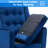Modern Accent Club Chair with Ottoman, Velvet Upholstered with Black Metal Legs, Armchair with Lumbar Pillow-118614958