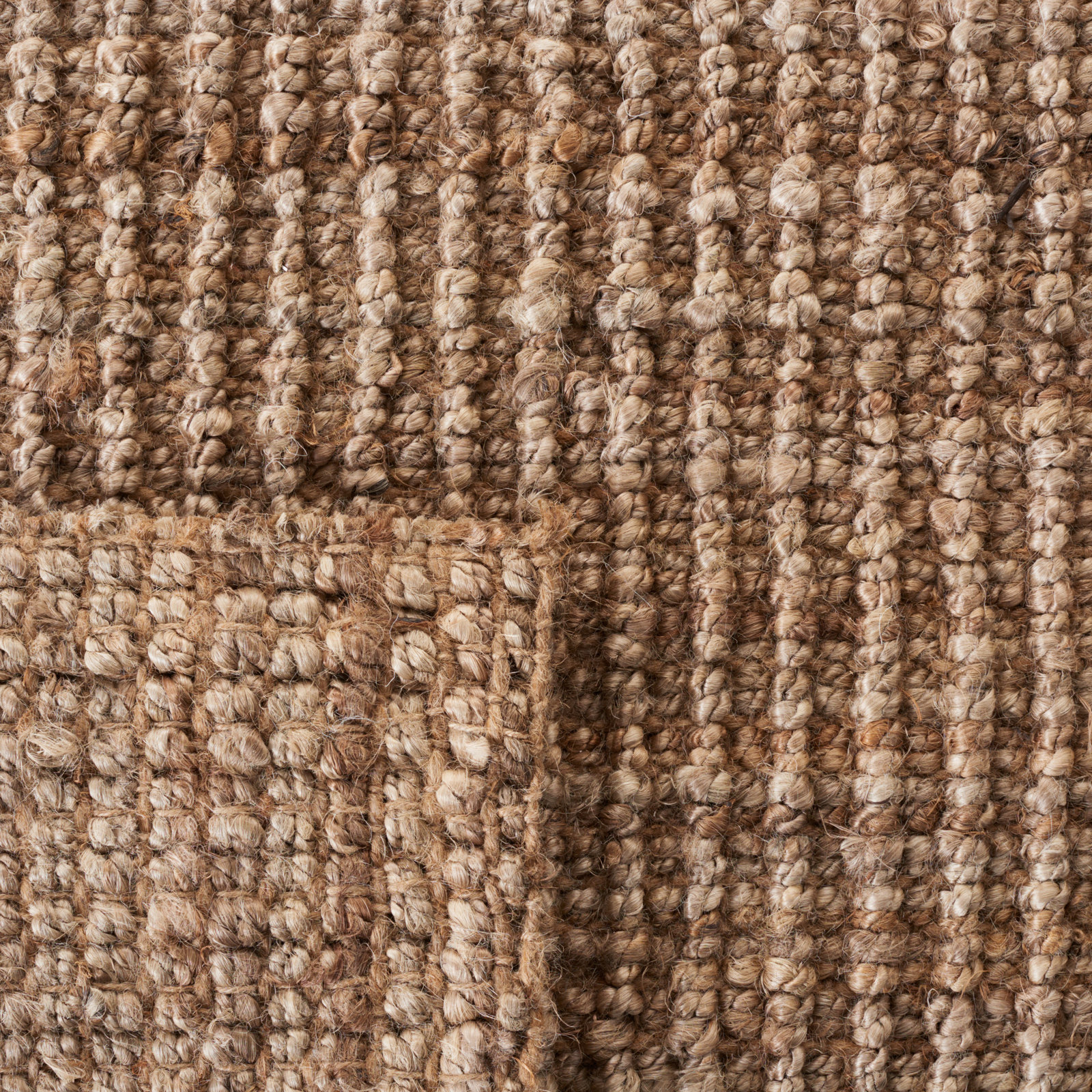 Alda Natural Gray Hand-Woven Jute Rug, Square 6'