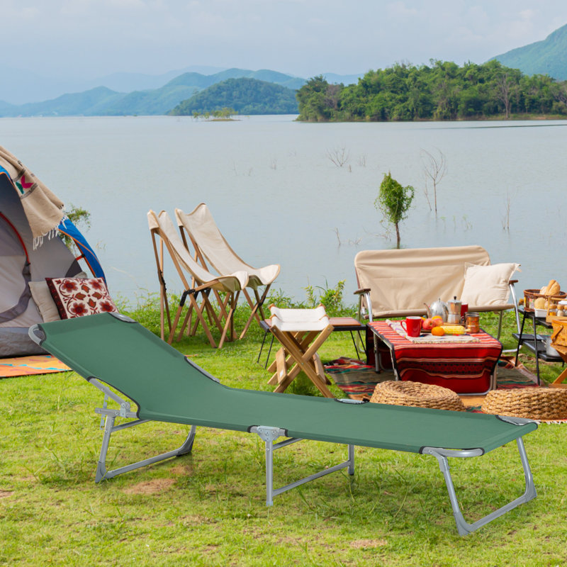 Kinnard 187cm Long Reclining Single Chaise, Green
