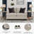 63" Chenille Pillow Top Arm Loveseat