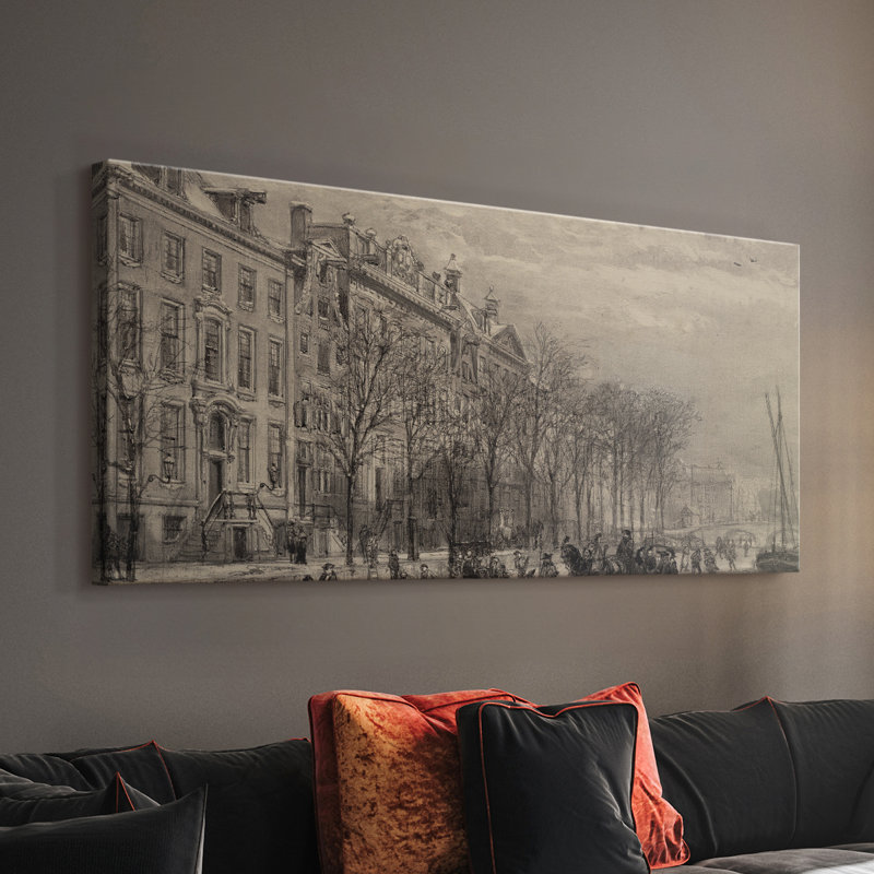 Paysage, série CCLXVI, toile tendue avec châssis, prête à être accrochée, H 16 po x l 32 po
