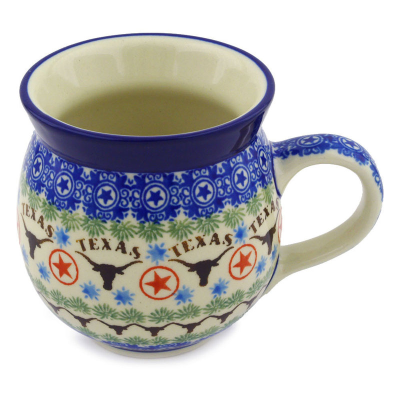 Tasse à bulles en grès poli 16 oz - French Longhorns, 12