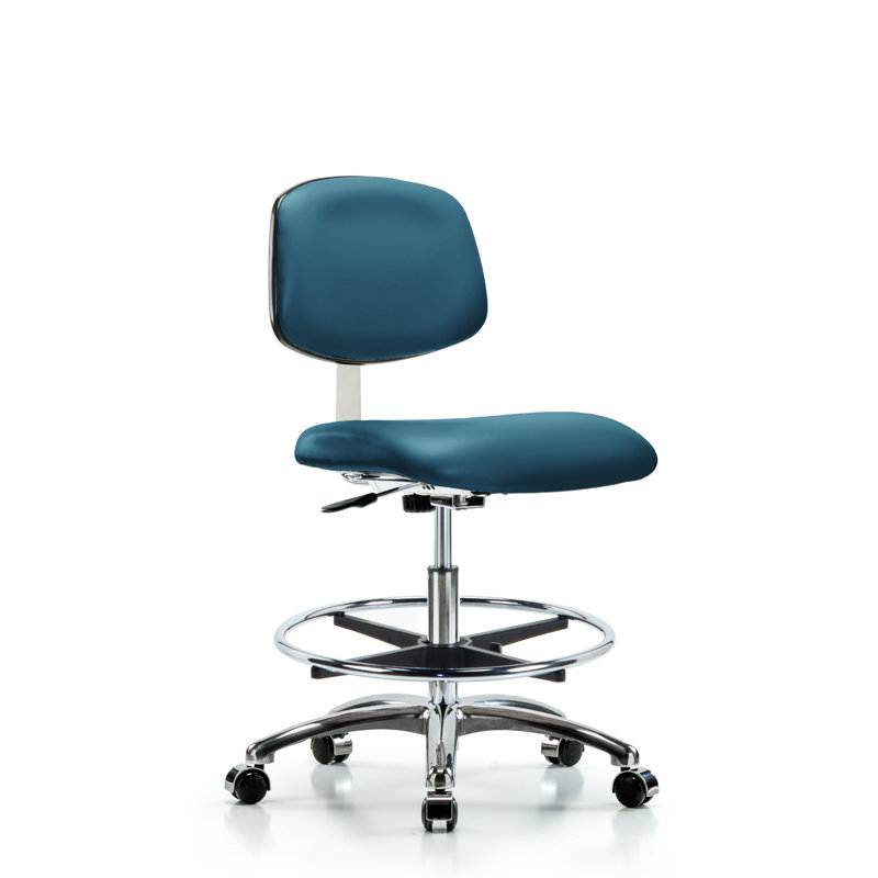 Medich Vinyl Task Chair, Marine Blue, Casters