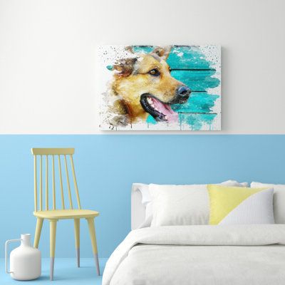 German Shepherd Alsatian Dog - Wall Art