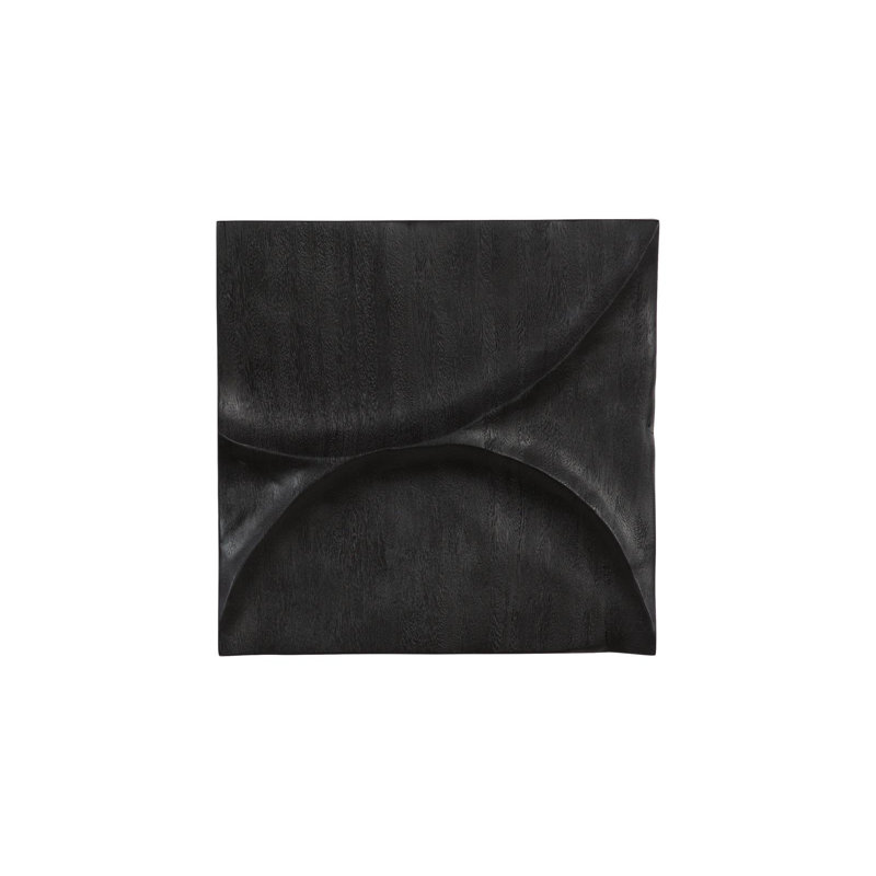 Curve Wall Tile, Wave, Black, Black