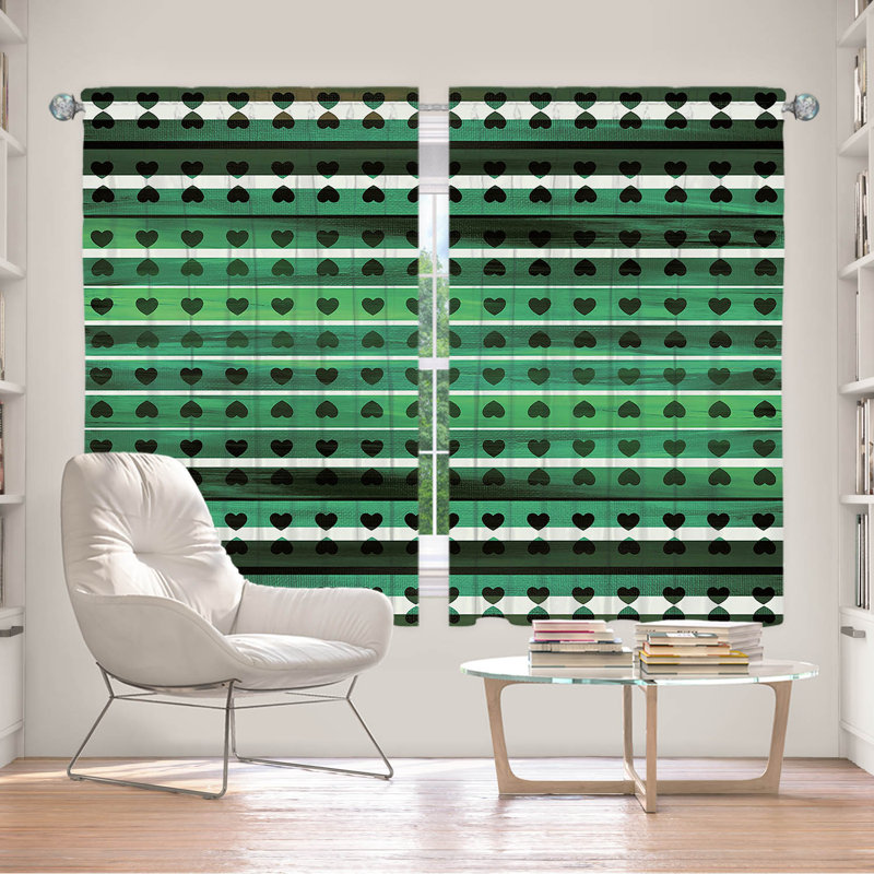 Rideau en polyester, L 56 po x L 78 po, Minuit jade