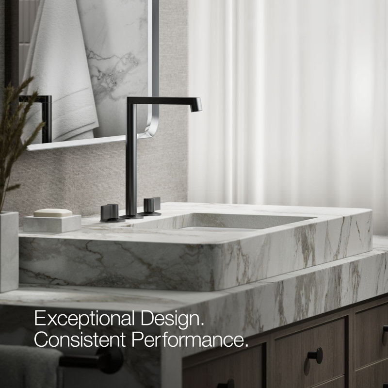 Components Tallbathroom Sink Spout with Row Design, Matte Black