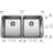 Formera 33" 50/50 Double Bowl Undermount Stainless Steel Kitchen Sink