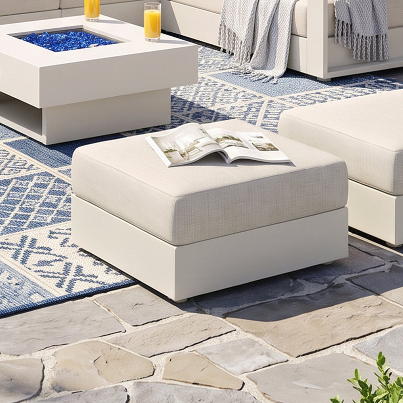 Repose-pieds d'extérieur avec coussin