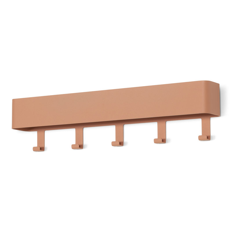Dax Play Metal Wall 5 - Hook Wall Mounted Coat Rack, Clay Terra
