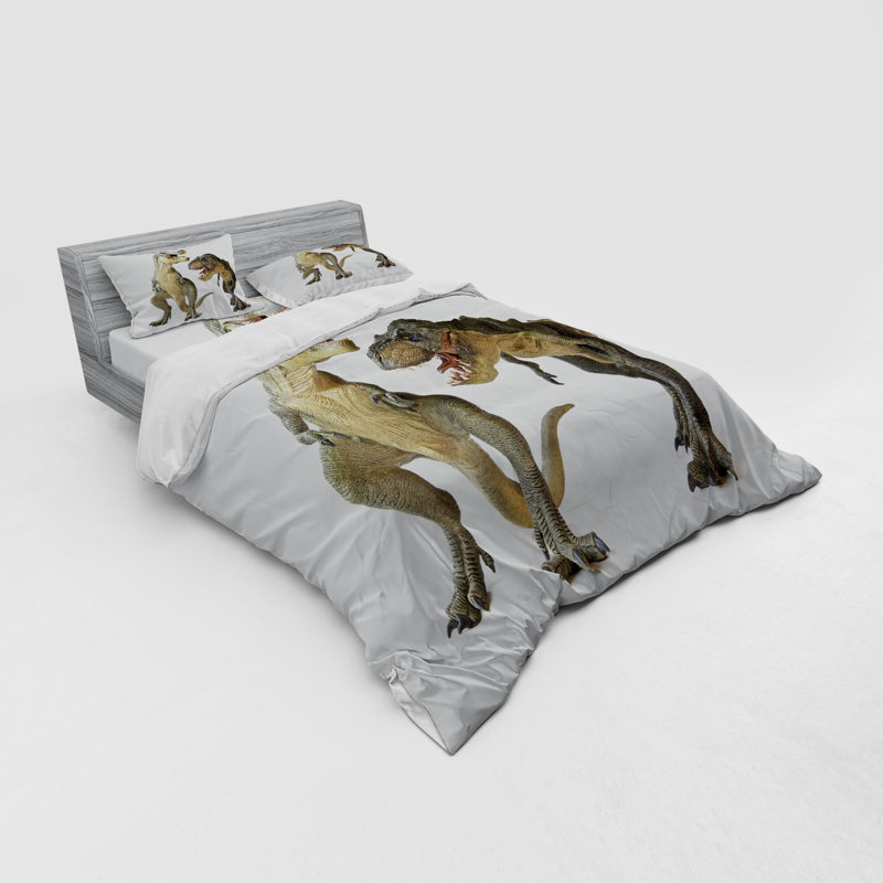 Ensemble de housse de couette dinosaur, Housse de couette grand + 3 pièces supplémentair