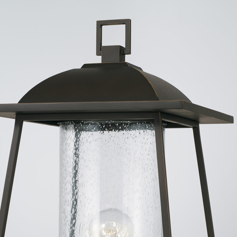 Lampadaire d'extérieur 1 lumière Jannifer, Bronze huilé