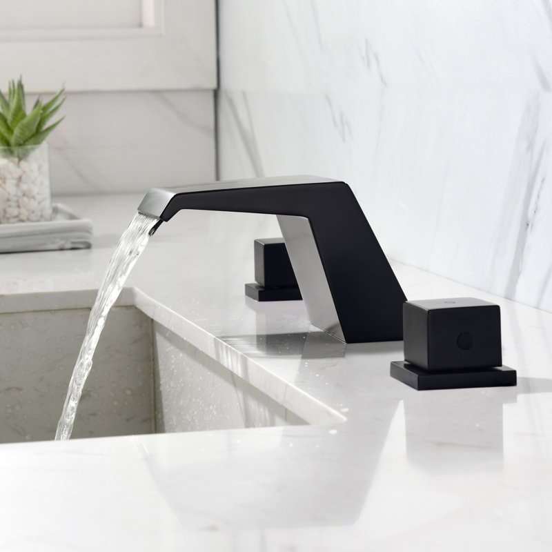 Widespread 2-handle Bathroom Faucet, Black