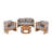 Aldo Outdoor 4-Piece Pe Rope Woven Conversation Set With Acacia Wood Frame-1884229766