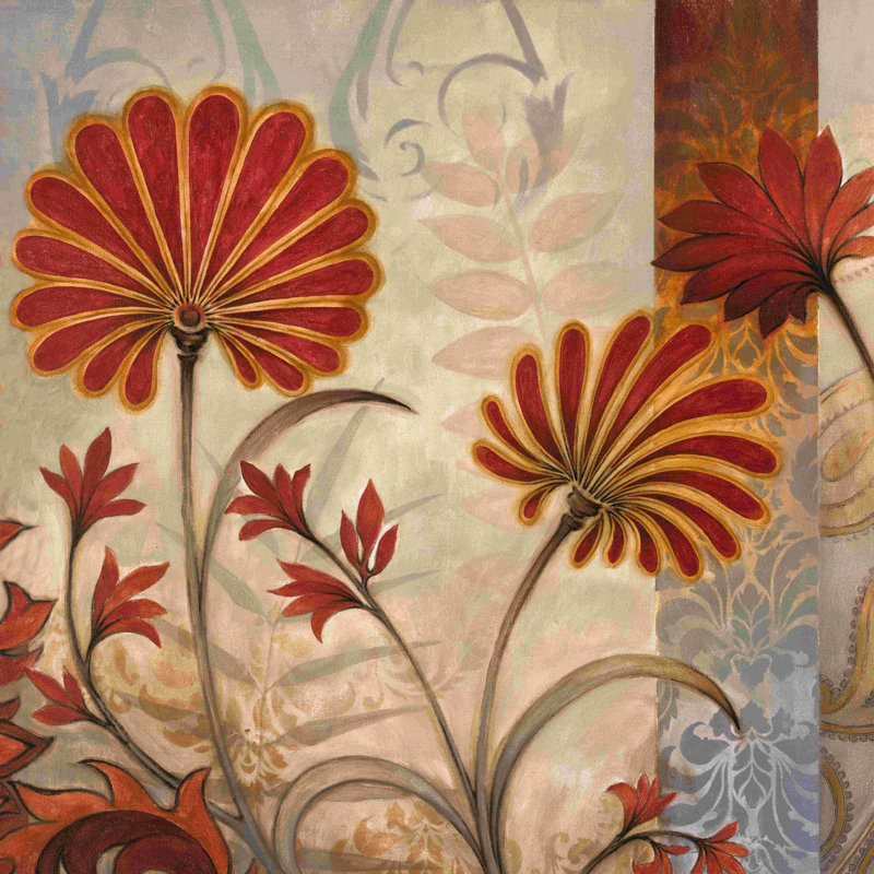 «Paisley Flowers», impression sur toile tendue, H 12 po x l 12 po