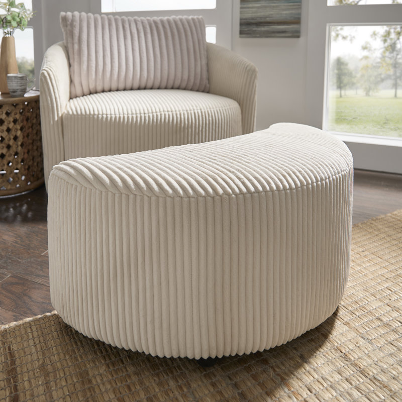 Repose-pieds Doniphan Wale, Beige