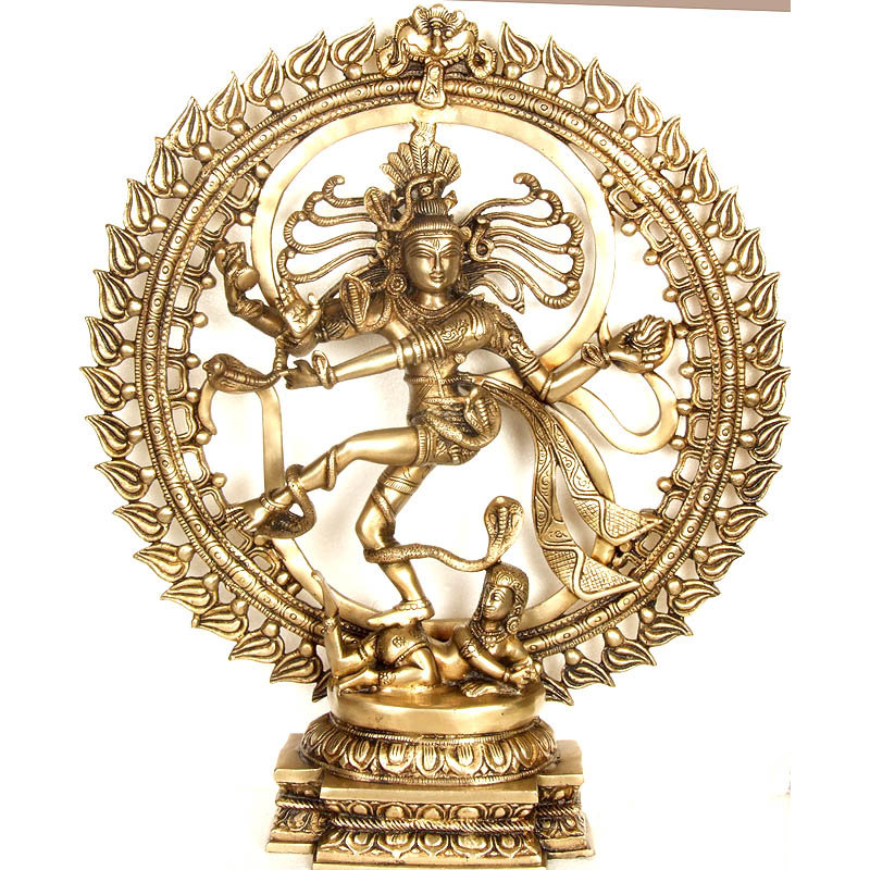 Nataraja dansant sur fond d'Om