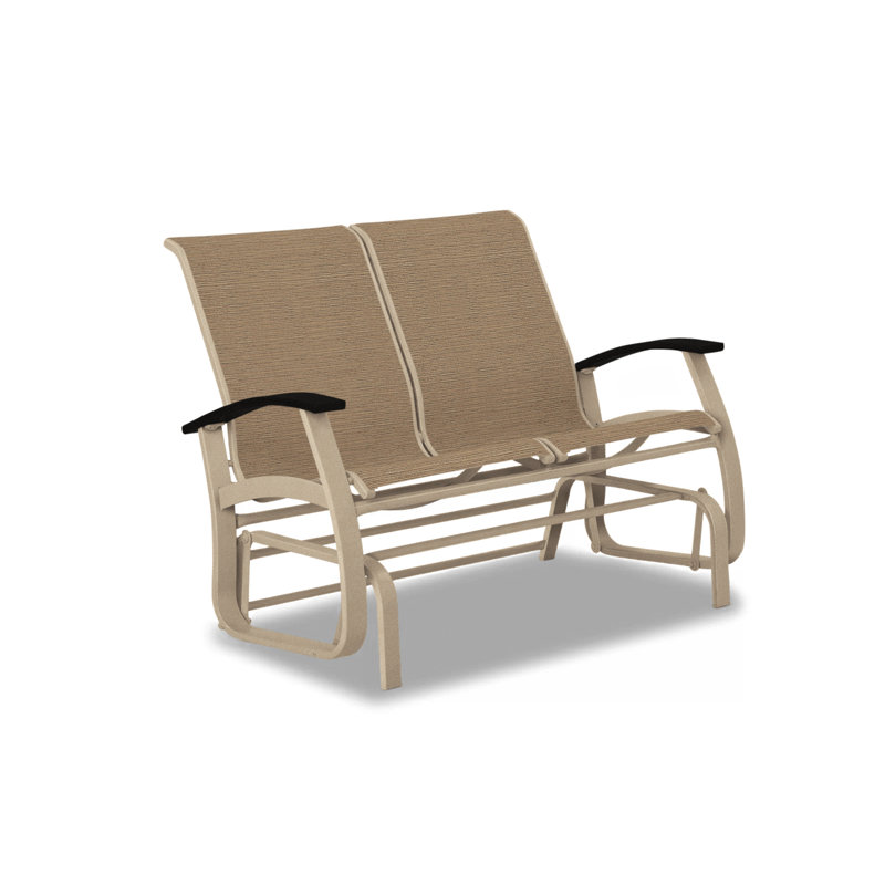 Belle Isle Outdoor Glider, Breeze, Black P70, Textured Beachwood