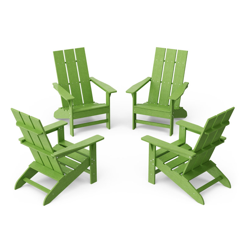Ensemble de conversation Adirondack moderne 4 pièces Freedom, Vert citron