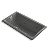 Tea-for-Two 60" x 32" Drop-In Whirlpool Bath with End Drain, Custom Pump Location and heater without trim
