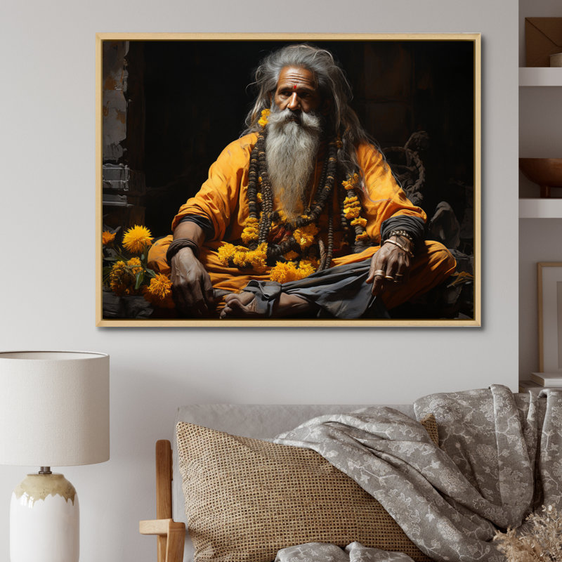 «Sacred Pilgrimage II», impression sur toile, H 16 po x l 32 po x P 1 po, Cadre naturel flottant