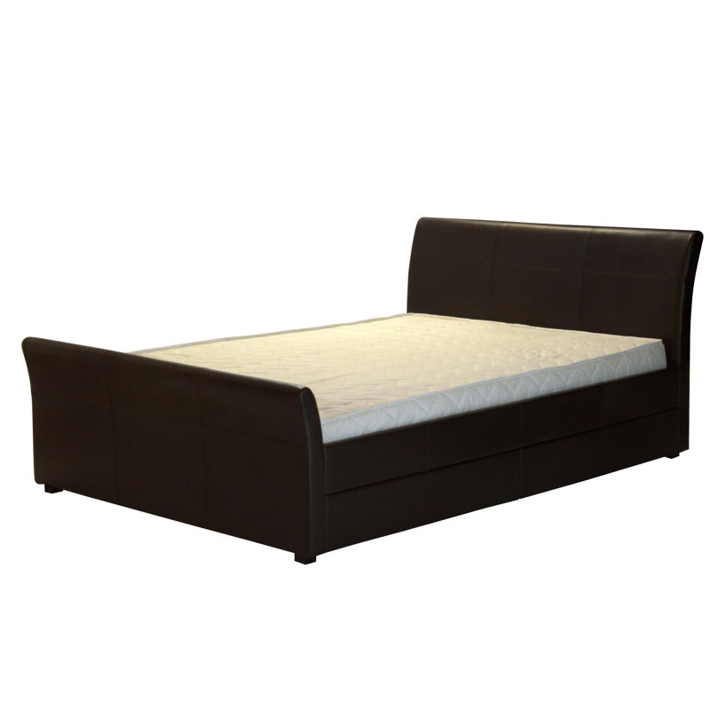 Shebeen Upholstered Ottoman Storage Bed, Brown, Kingsize (5')
