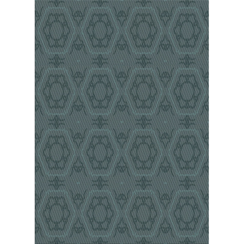 Tapis de zone gris en laine touffeté à la main Hagler